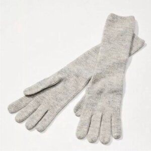 LOFT NWT Tech Gloves Long Grey Knit Gloves w/ Tech Finger Slot